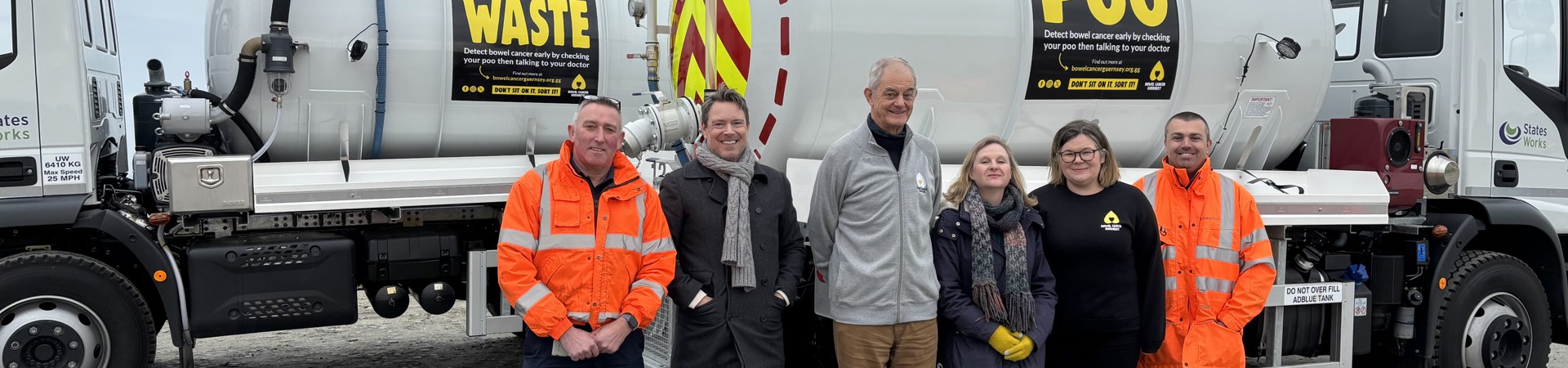 Sewage lorries promote bowel cancer awareness